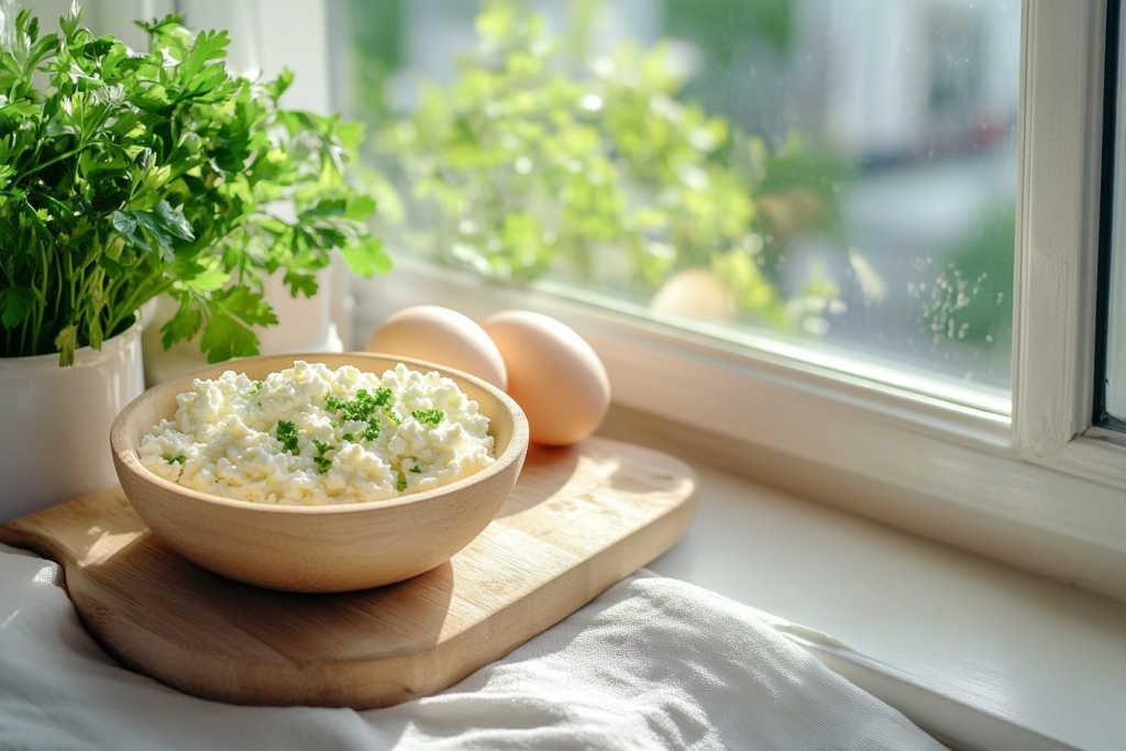 Cottage cheese and eggs ingredients