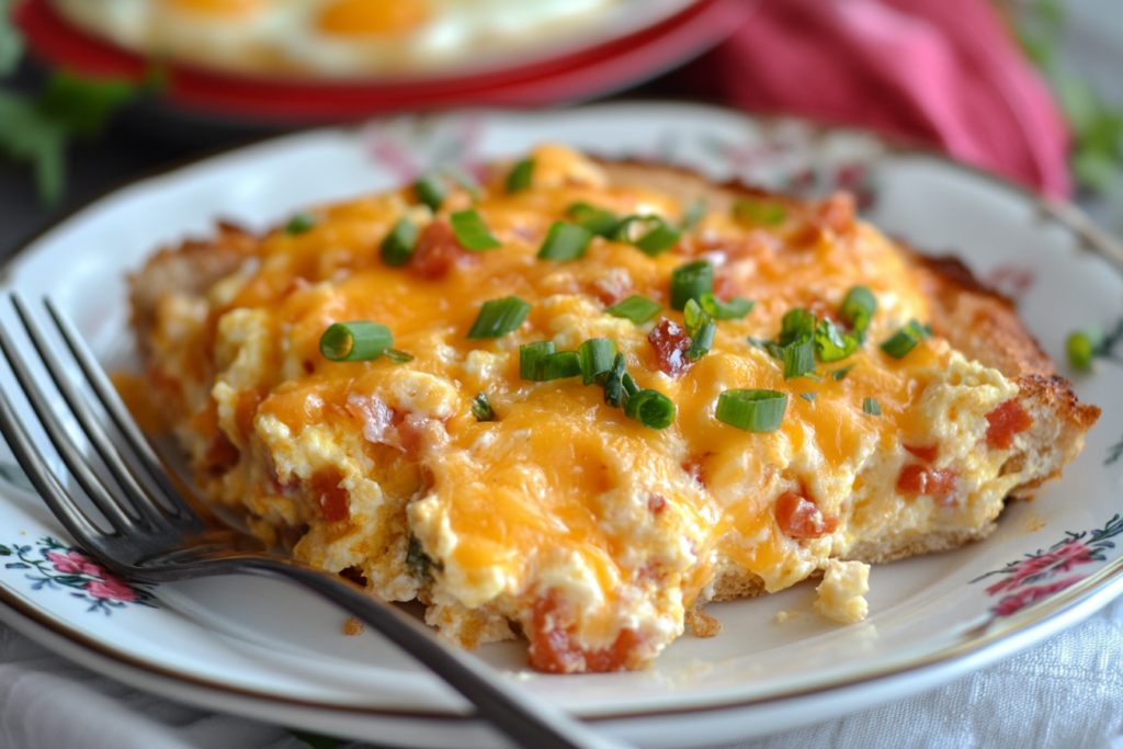 Scrambled eggs with cheese