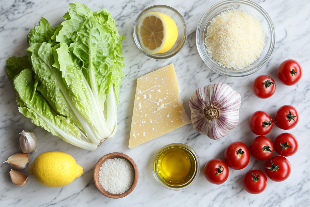 Ingredients Caesar pasta salad
