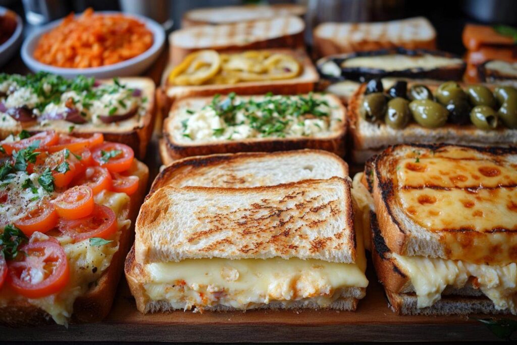 International grilled cheese variations