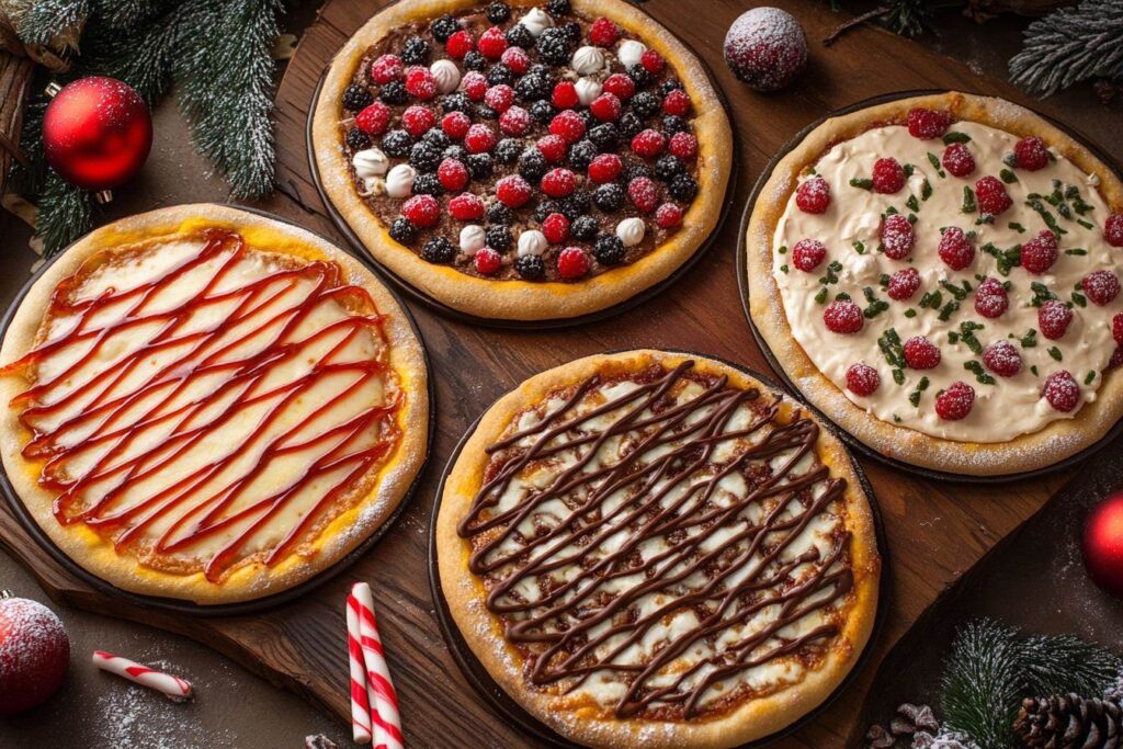 Festive holiday-themed dessert pizza ideas