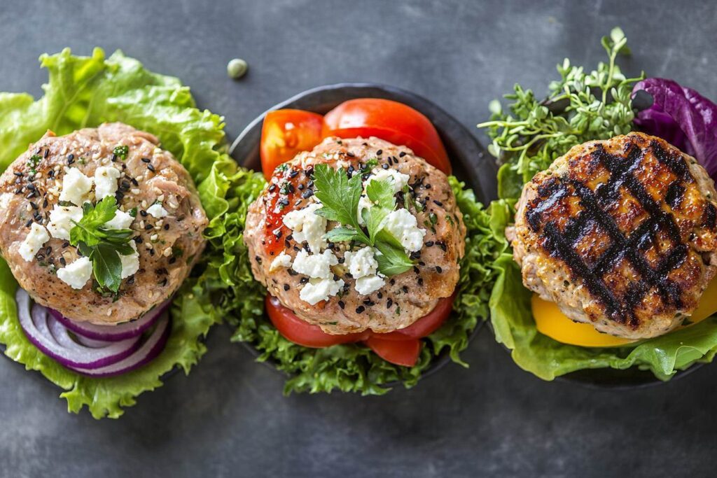 Three creative tuna burger variations