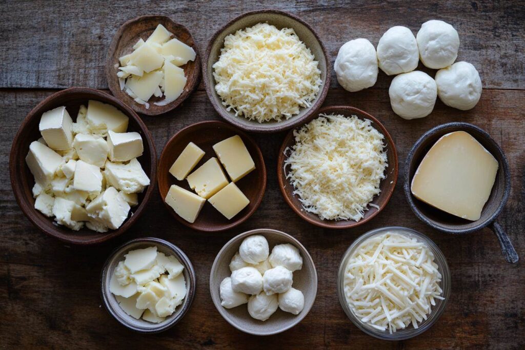 Cheese types for melting