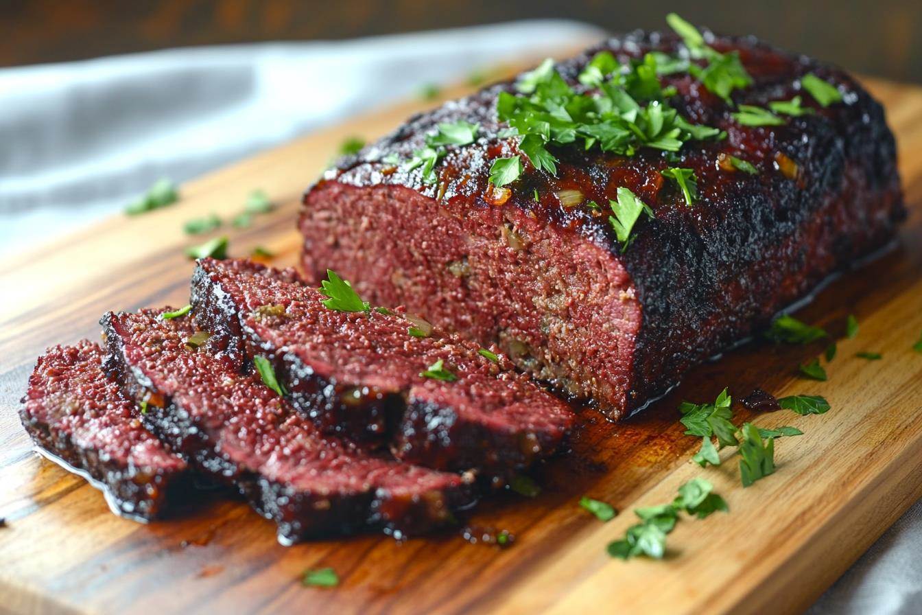 Sliced smoked meatloaf recipe