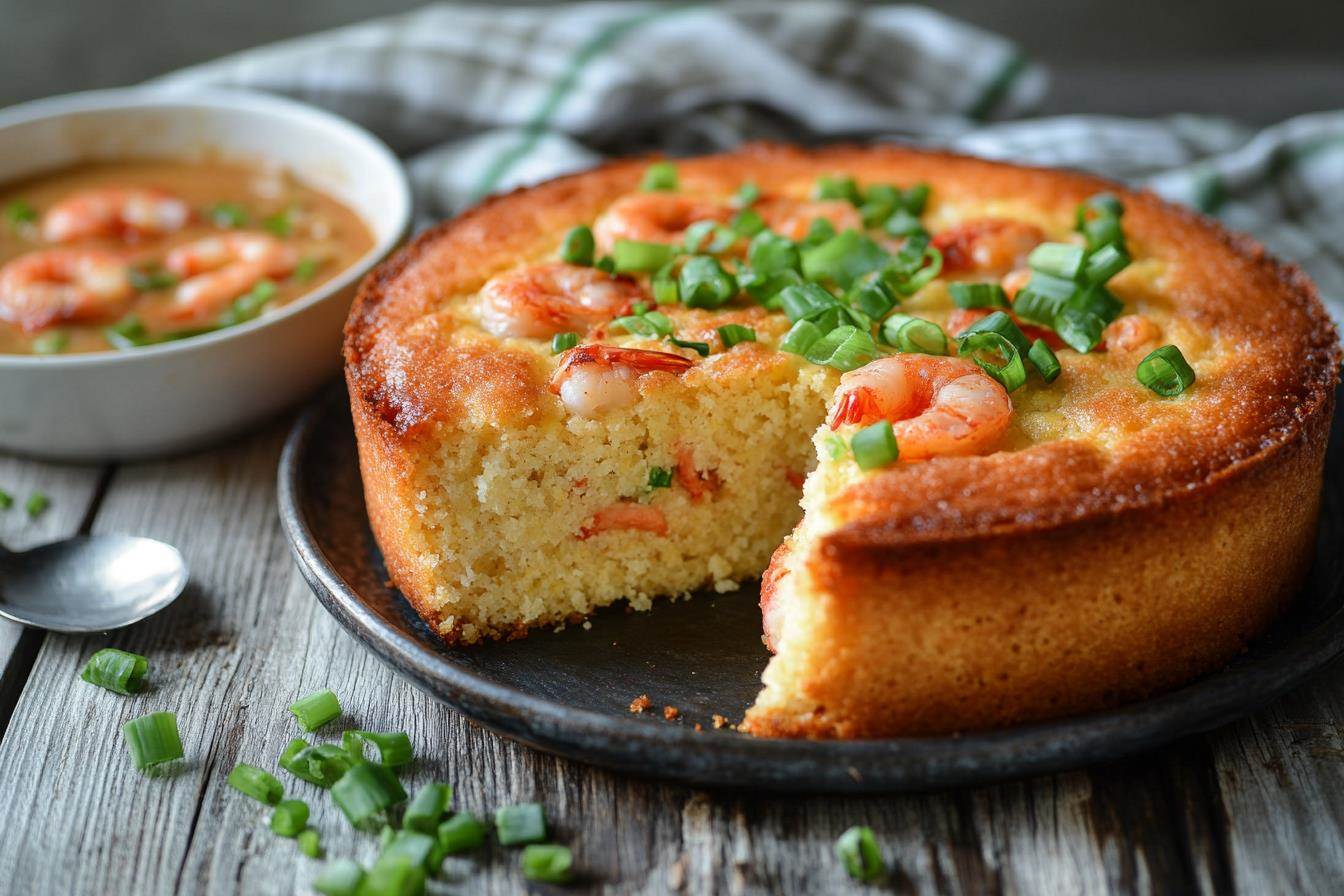 Golden Crawfish Cornbread