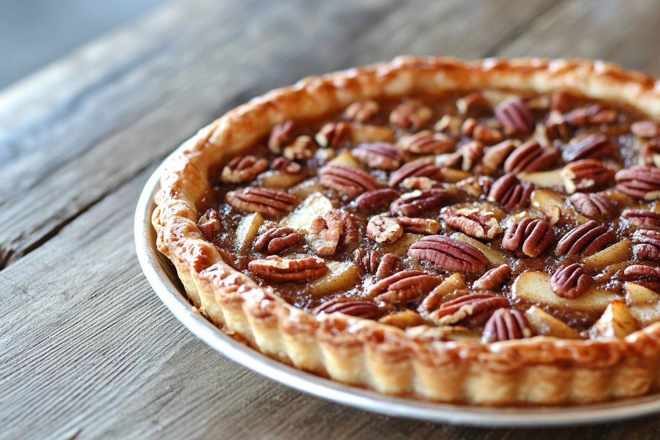 Apple and Pecan Danish Pastry Tart