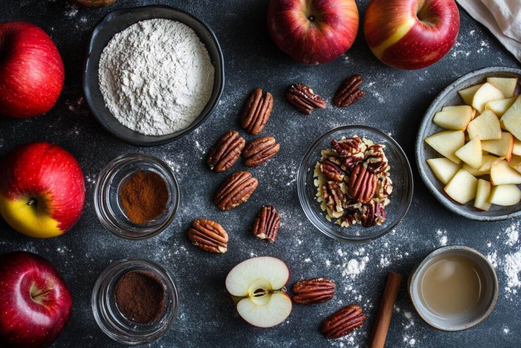 Preparing Apple and Pecan Danish Tart