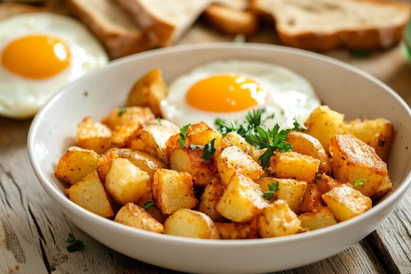 Crispy air fryer breakfast potatoes