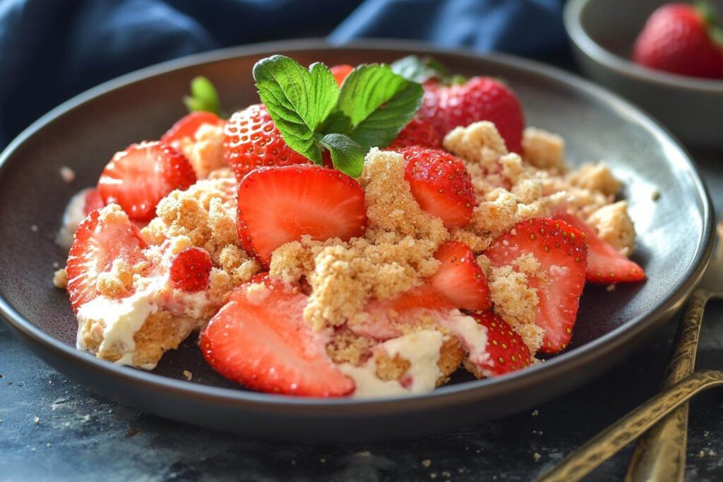 Healthier strawberry shortcake crunch recipe