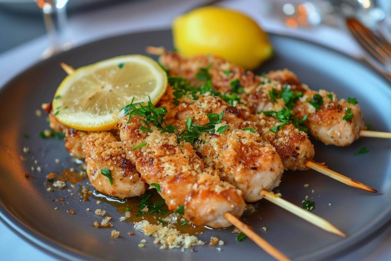 Chicken Spiedini on a plate