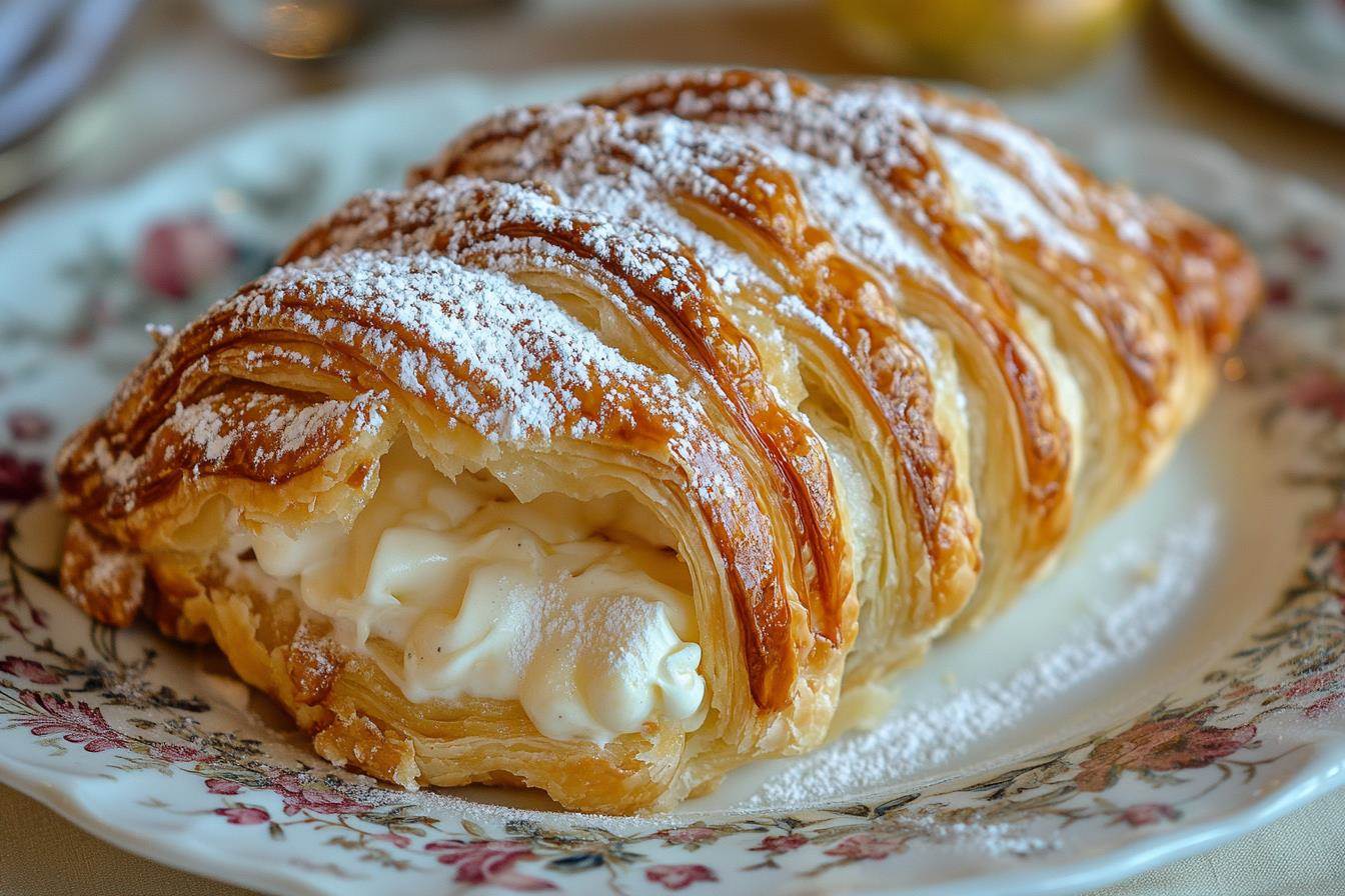 Lobster tail pastry on a platter