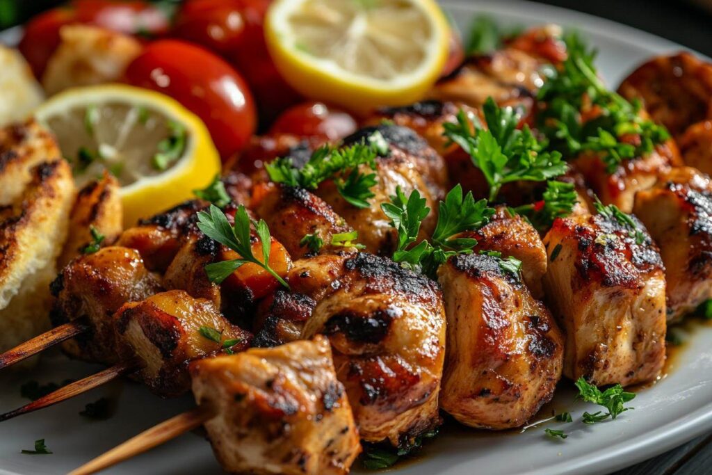 served with fresh sides