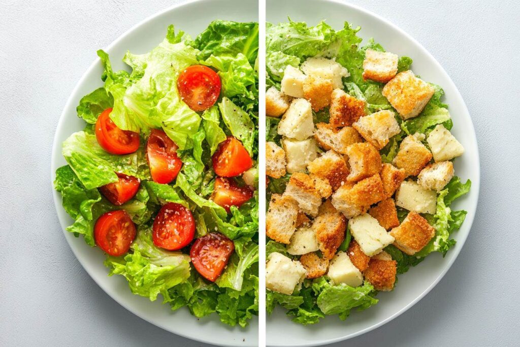 Nutritional breakdown of Caesar salad