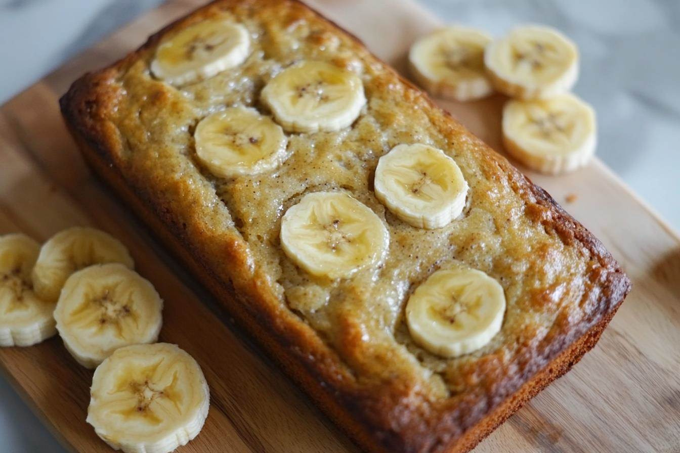 4 ingredient banana bread loaf