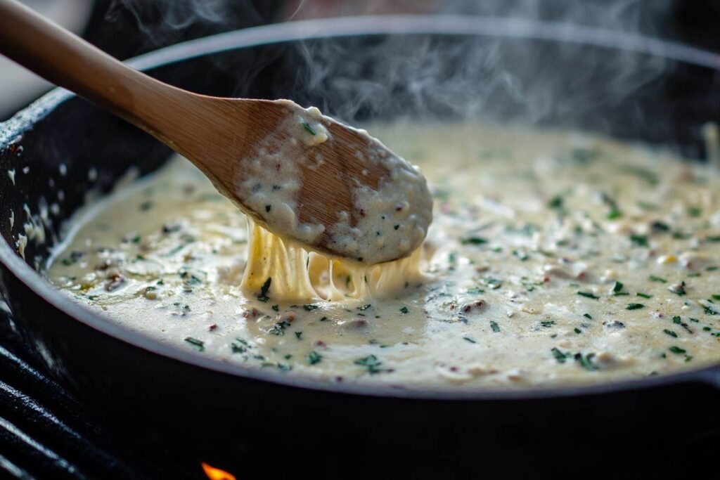 Smoked Queso Melting on the Grill