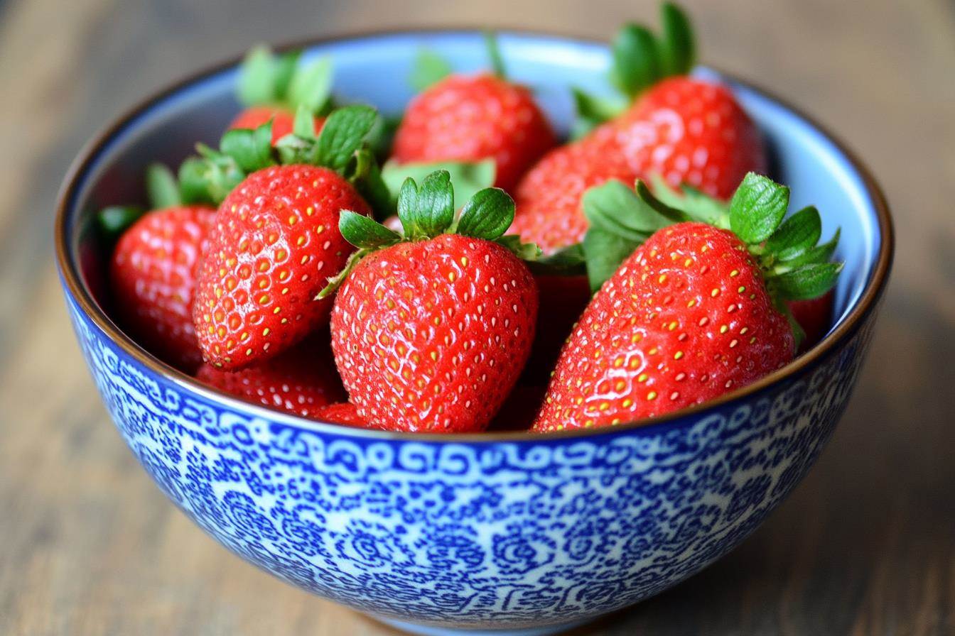 Strawberry compote recipe in a bowl