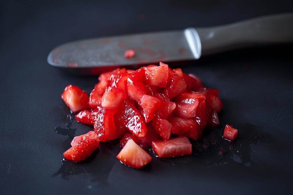 Fresh strawberries for compote